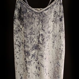 Shiny Periwinkle Velour Cami